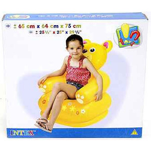 Надувное детское кресло Intex "Веселые животные" 65х64х74см 3-8 лет 68556