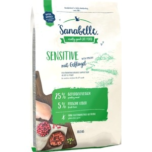 Сухой корм Sanabelle Sensitive with Poultry для кошек с чувствительным пищеварением с птицей