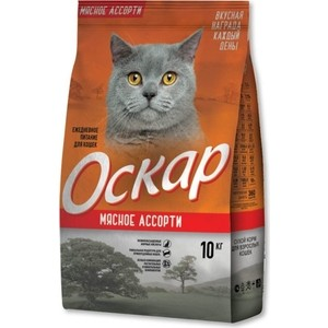 Сухой корм Оскар Мясное ассорти для взрослых кошек