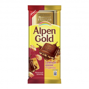 Шоколад ALPEN GOLD Соленый арахис и крекер