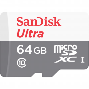 Карта памяти microSDXC UHS-I SANDISK Ultra 80 64 ГБ 80 МБ/с 533X Class 10 SDSQUNS-064G-GN3MA