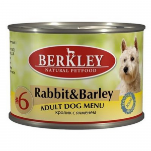 Корм для собак Berkley № 6 кролик с ячменем