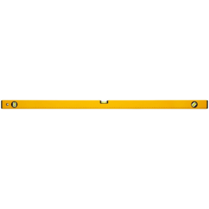Уровень FIT Стайл Профи 18212 3 глазка, желтый усиленный корпус, фрезер. рабочая грань, шкала, 1200 мм
