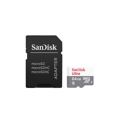 MicroSDXC 64GB Sandisk Сlass 10 Ultra UHS-1 с адаптером SD