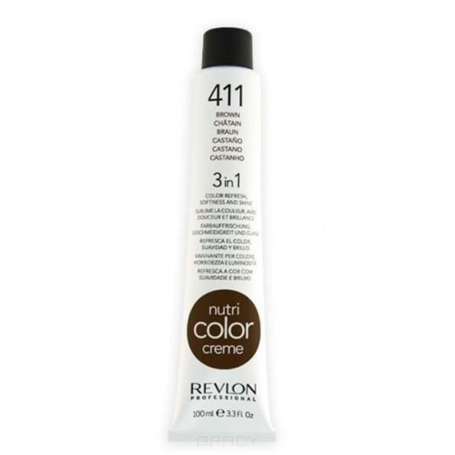 Revlon, Крем-краска для волос 3 в 1 Nutri Color Creme, (52 оттенка) 411 Коричневый
