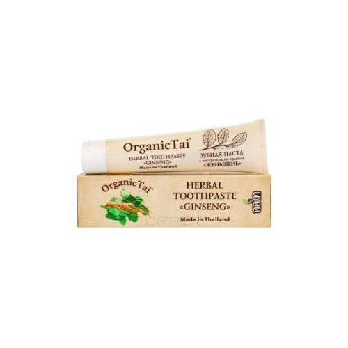 Organic Tai, Зубная паста Herbal Toothpaste "Ginseng", 100 гр
