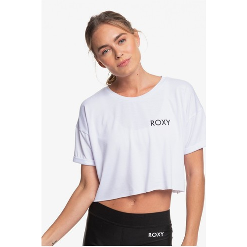 Женская укороченная спортивная футболка ROXY Oh My Mind UPF 50 (BRIGHT WHITE (wbb0), S)