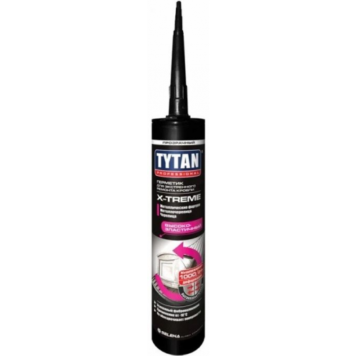 Герметик каучуковый для экстренного ремонта кровли Tytan Professional X-treme бесцветный 310 мл