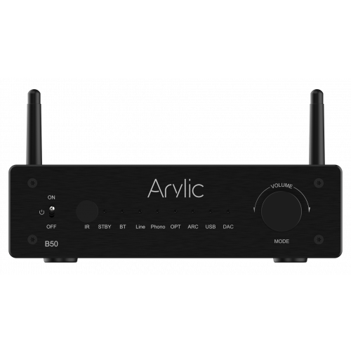 Arylic B50 стерео усилитель с двусторонним Bluetooth, HDMI, фоновходом, мобильным приложением