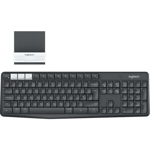 Клавиатура беспроводная Logitech K375s Wireless Keyboard and Stand Combo (920-008184) черная