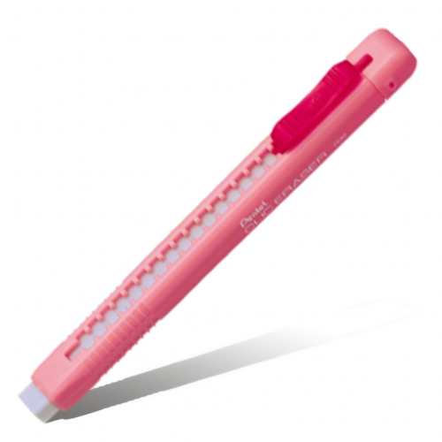 Ластик-карандаш Pentel "Clic Eraser" матовый, розовый корпус PEN-ZE80-P