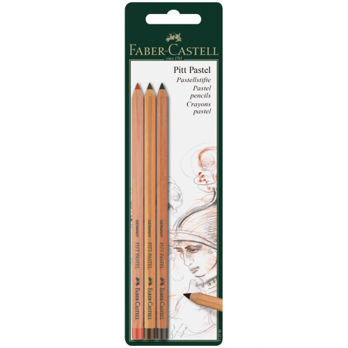 Набор карандашей пастельных Faber-castell "Pitt Pastel" 3 цв профессиональные Faber–Сastell FC-112797