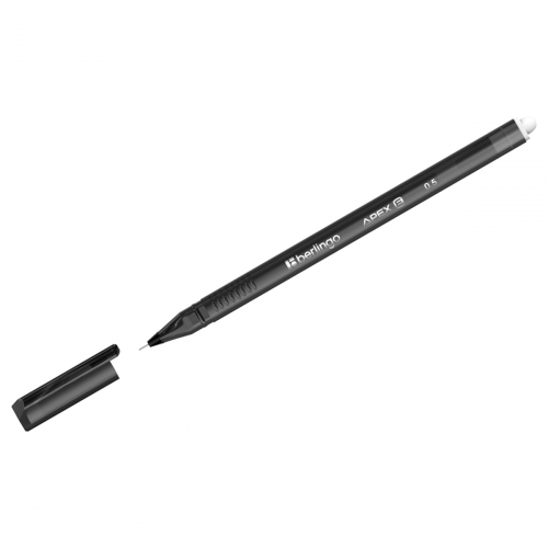 Ручка гелевая стираемая Berlingo "Apex E" 0,5 мм, трехгранная, черная Brg-CGp_50211