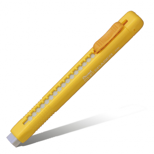 Ластик-карандаш Pentel "Clic Eraser" матовый, желтый корпус PEN-ZE80-G