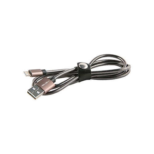 Кабель Red Line S7 USB-8-pin для Apple металлическая обмотка черный
