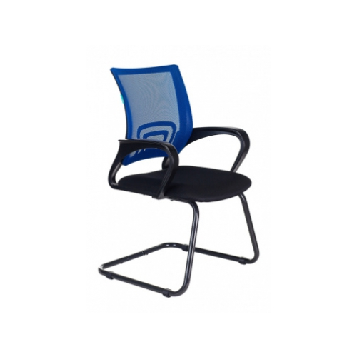Кресло офисное Byurokrat CH-695N-AV/BL/TW-11, на полозьях синий TW-05, сиденье черный TW-11