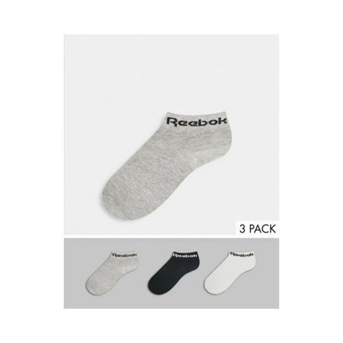 Набор из 3 пар белых, черных и серых носков до щиколотки Reebok Training Многоцветный
