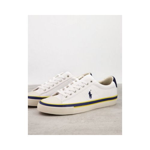 Белые кроссовки из парусины с логотипом Polo Ralph Lauren