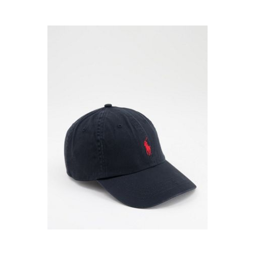 Черная бейсболка с красным логотипом Polo Ralph Lauren-Черный цвет