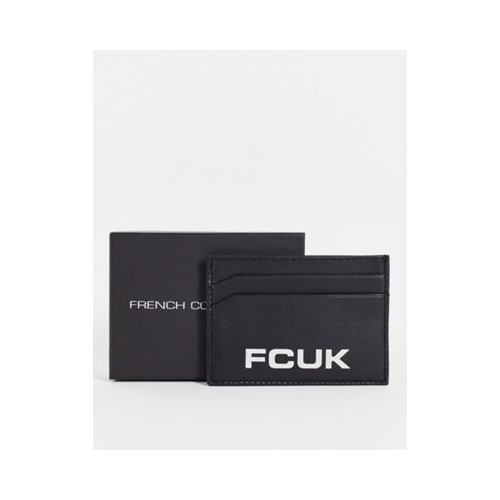 Черная визитница с крупным логотипом FCUK French Connection-Черный цвет