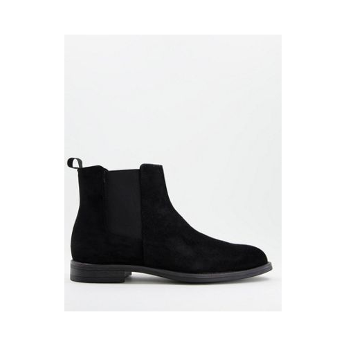 Черные замшевые ботинки челси Jack & Jones-Черный цвет