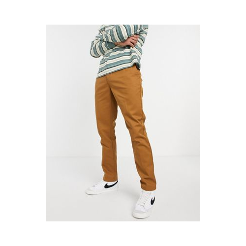 Коричневые брюки зауженного кроя в рабочем стиле Dickies 872-Коричневый цвет