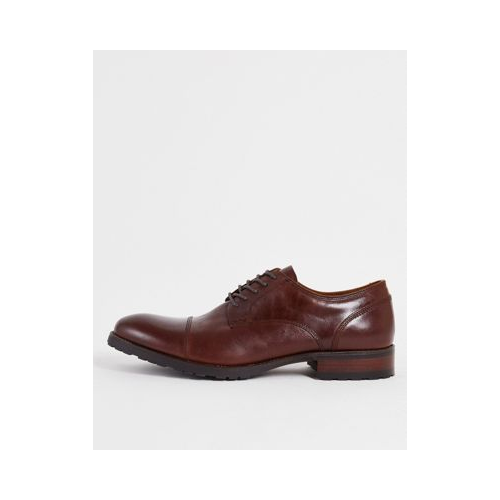 Кожаные оксфордские туфли из кожи коньячного цвета Aldo-Коричневый