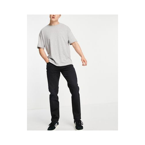 Прямые черные джинсы из смесового органического хлопка Selected Homme-Черный цвет