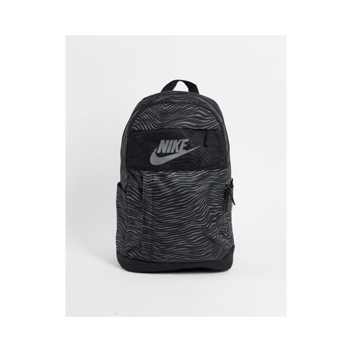 Рюкзак с зебровым принтом черного/серого цвета Nike Elemental