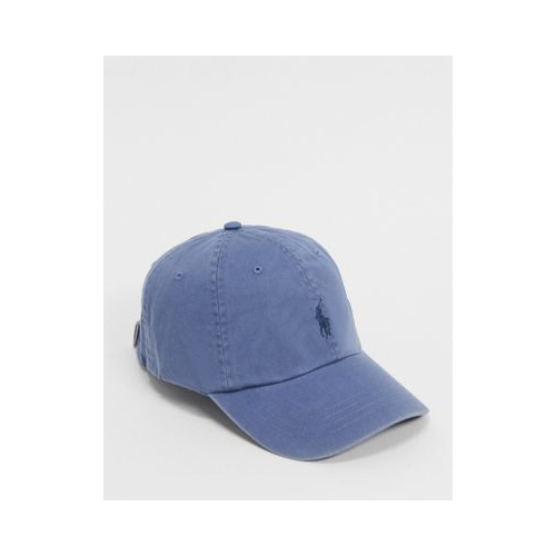 Синяя кепка с логотипом Polo Ralph Lauren Голубой