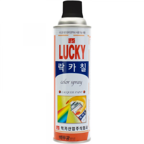 Краска аэрозольная Lucky черная (матовая), 530мл