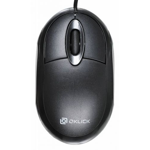 Мышь Oklick 105S черная, 800dpi, USB, для ноутбука, 3 кнопки