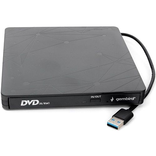 Привод DVD±RW внешний Gembird DVD-USB-03 USB 3.0, черный