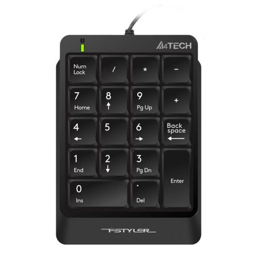Клавиатура A4Tech Fstyler FK13P числовой блок, черный USB slim для ноутбука (1359931)