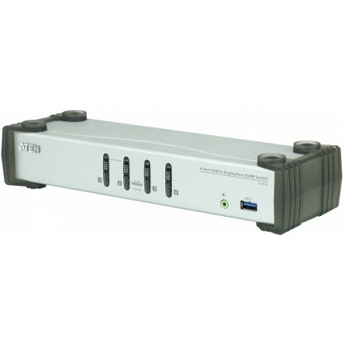 Коммутатор Aten CS1914-AT-G 4-портовый, USB 3.0, DisplayPort KVMP, кабели в комплекте