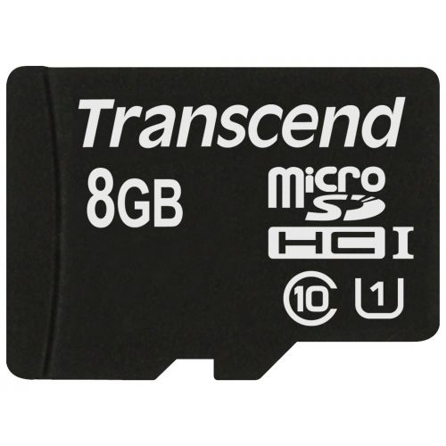 Карта памяти MicroSDHC 8GB Transcend TS8GUSDU1 Class 10 UHS-I (SD адаптер)
