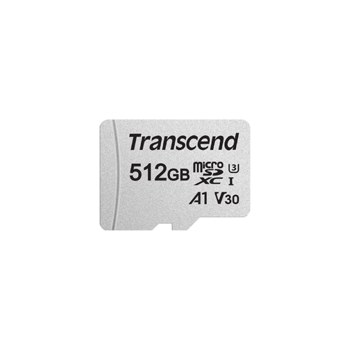 Карта памяти 512GB Transcend TS512GUSD300S-A microSDXC 300S, A1/UHS-I/V30/U3/Class 10, 95/40MB/s