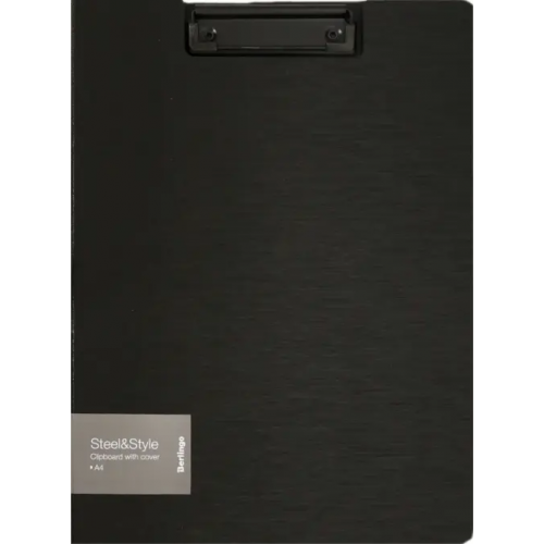 Berlingo Папка-планшет с зажимом "Steel&Style", A4, черная