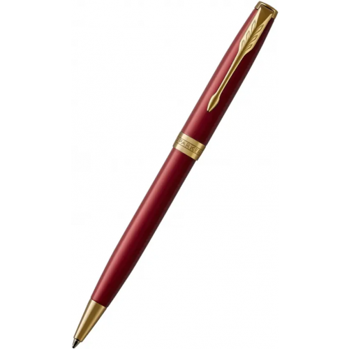 Parker Ручка шариковая автоматическая Sonnet Intense Red GT, черная