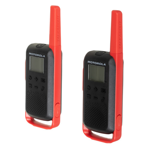 Комплект раций Motorola Talkabout Т62 8кан. до 8км компл.:2шт аккум. красный/черный (MT195)