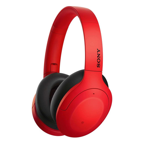 Гарнитура Sony WH-H910N, 3.5 мм/Bluetooth, накладные, красный/черный [whh910nr.e]