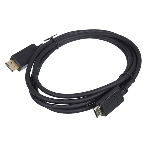 Кабель 1.2v, DisplayPort (m) - HDMI (m), GOLD , 2м, черный
