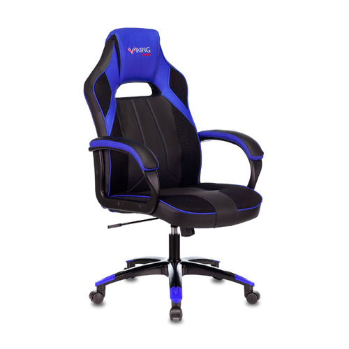 Кресло игровое ZOMBIE VIKING 2 AERO, на колесиках, текстиль/эко.кожа, синий/черный [viking 2 aero blue]