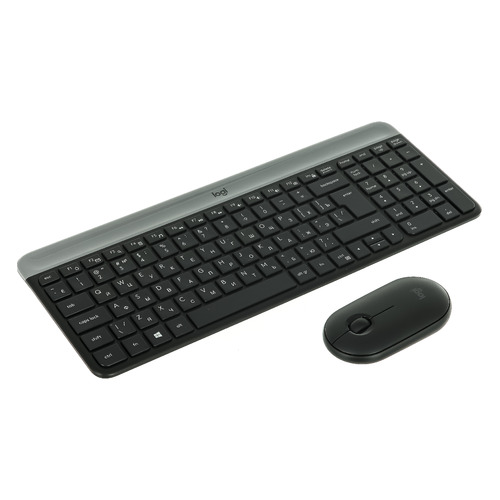 Комплект (клавиатура+мышь) Logitech MK470 GRAPHITE, USB, беспроводной, черный [920-009206]