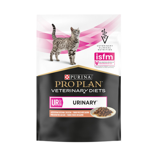 Влажный корм для кошек диетический PRO PLAN® VETERINARY DIETS UR ST/OX Urinary при болезнях нижних отделов мочевыводящих путей, с лососем, 85 гр