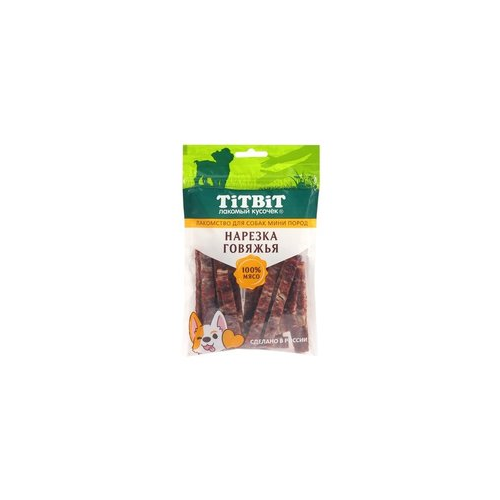 TiTBiT Нарезка говяжья для собак мини пород, 70 гр