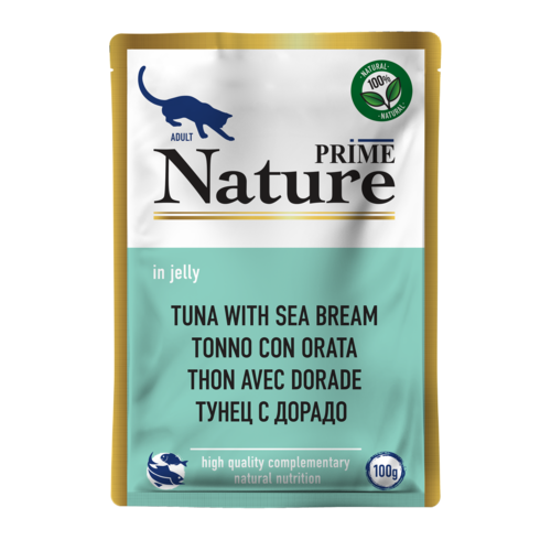 PRIME NATURE Пауч для кошек тунец с дорадо, 100 гр