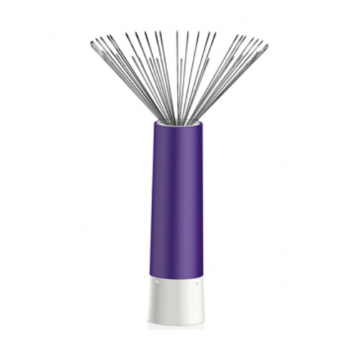 Вращающаяся игольница-"твистер" с магнитом пластик без содержимого цв, фиолетовый/бел