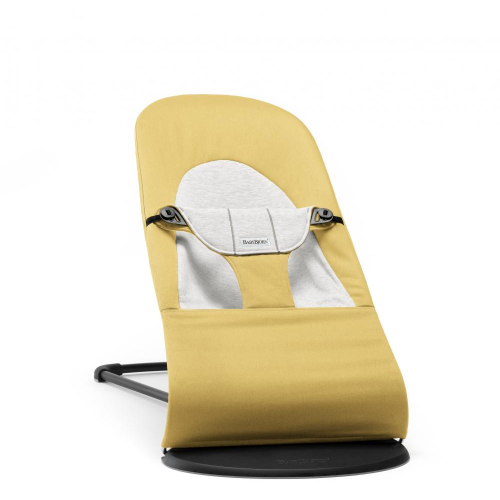 Кресло-шезлонг BabyBjorn Alance Cotton Jersey желтый с серым