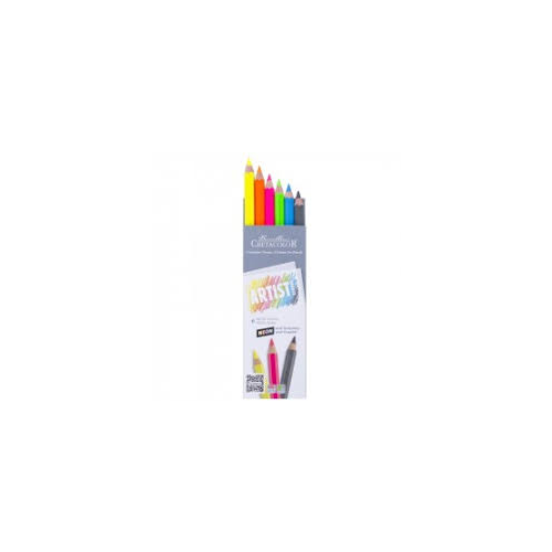 Карандаши цветные Artist Studio Line, 5 неоновых цветных карандашей + 1 графитовый каранда